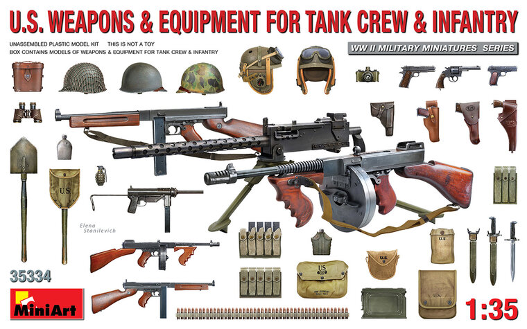 MiniArt 35334 U.S. Weapons &amp; Equipment 1/35