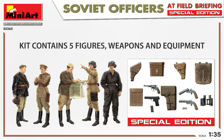 MiniArt 35365 Soviet Officers at Field Briefing Special Edition 1/35