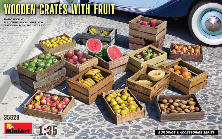 MiniArt 35628 Wooden Crates with Fruit 1/35