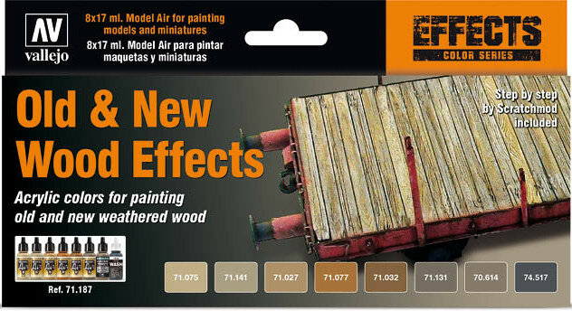 Vallejo Paint Set: Old &amp; New Wood Effects (71.187)