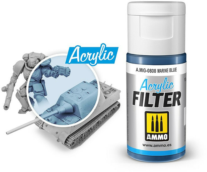 AMMO Marine Blue Filter Acrylic Mig #0808