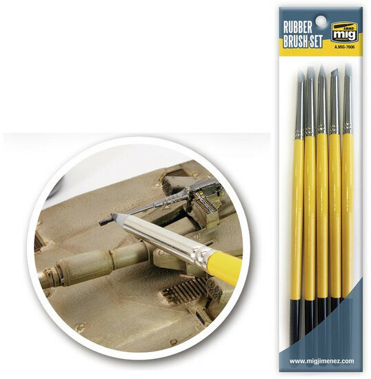 AMMO Mig 7606 Rubber Brush Set