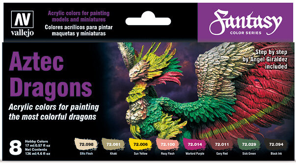 Vallejo 72.094 Aztec Dragon Paint Set Fantasy