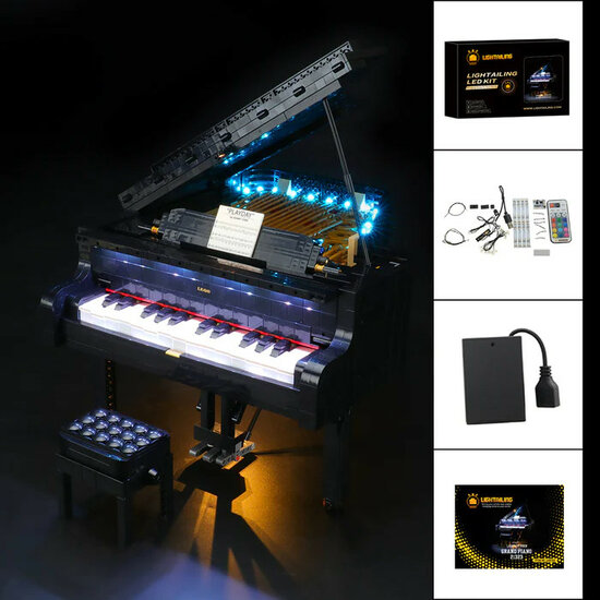 LED Verlichting voor LEGO 21323 Grand Piano