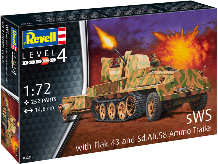 Revell 03293 sWS mit Flak-Aufbau als Sfl. mit 3,7cm Flak 43