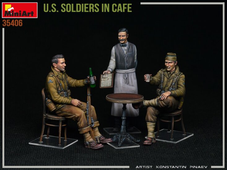 MiniArt 35406 U.S. Soldiers in Cafe 1:35