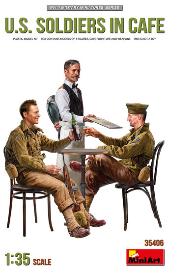MiniArt 35406 U.S. Soldiers in Cafe 1:35