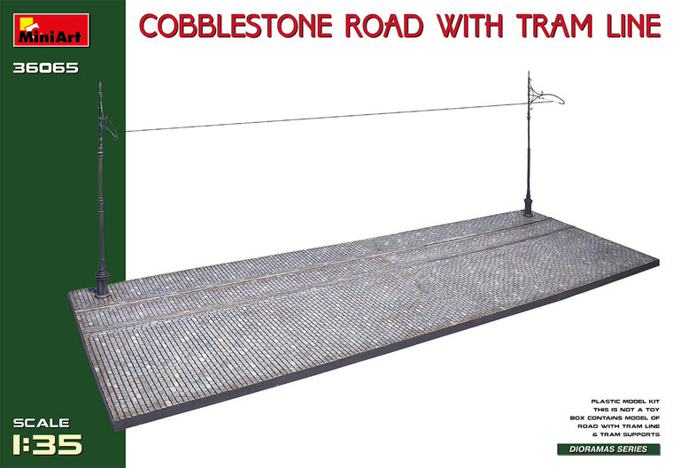 MiniArt 36065 Cobblestone Road with Tram Line 1/35