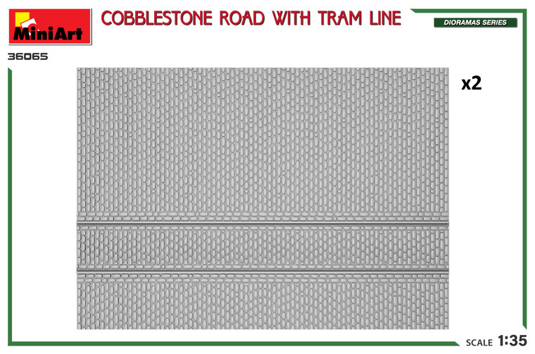 MiniArt 36065 Cobblestone Road with Tram Line 1/35