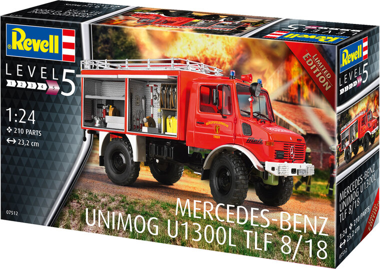 Revell 07512 Mercedes-Benz Unimog U1300L TLF 8/18 1:24