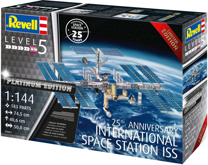 Revell 05651 Geschenkset 25th Anniversary ISS Platinum Edition 1:144