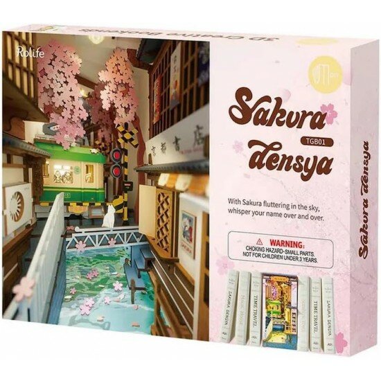 Robotime Boekensteun Sakura Densya #TGB01