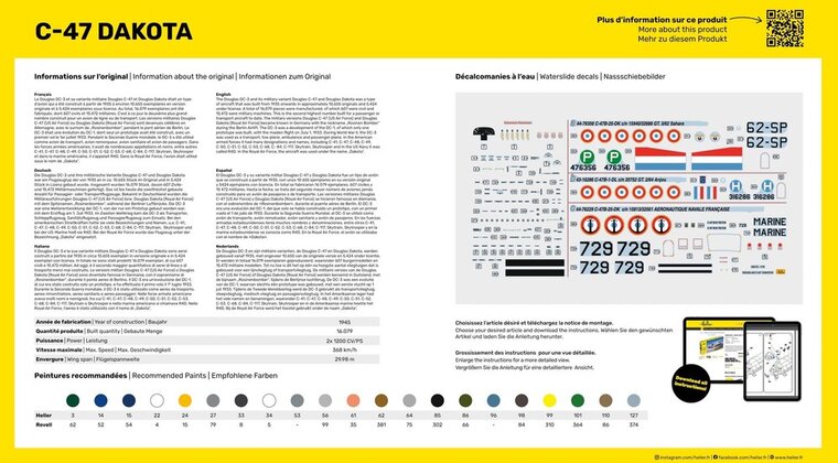 Heller 30372 C-47 Dakota 1/72