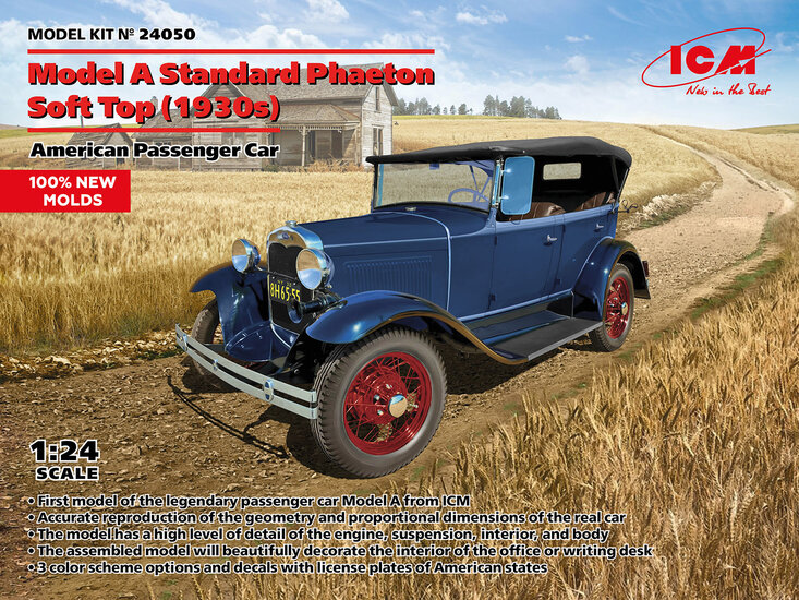 ICM Model A Standard Phaeton Soft Top 1/24