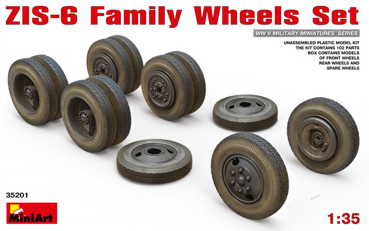 MiniArt 35201 ZIS-6 Family Wheels Set 1/35