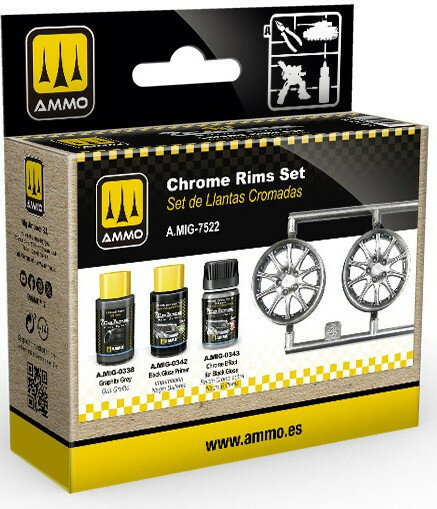 AMMO Mig 7522 Chrome Rims Paint Set