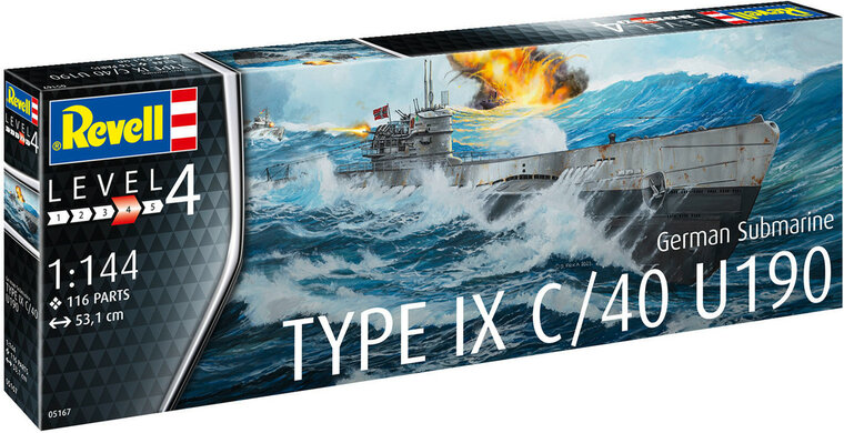 Revell 05167 German Submarine Type IX C-40 U190 1/144