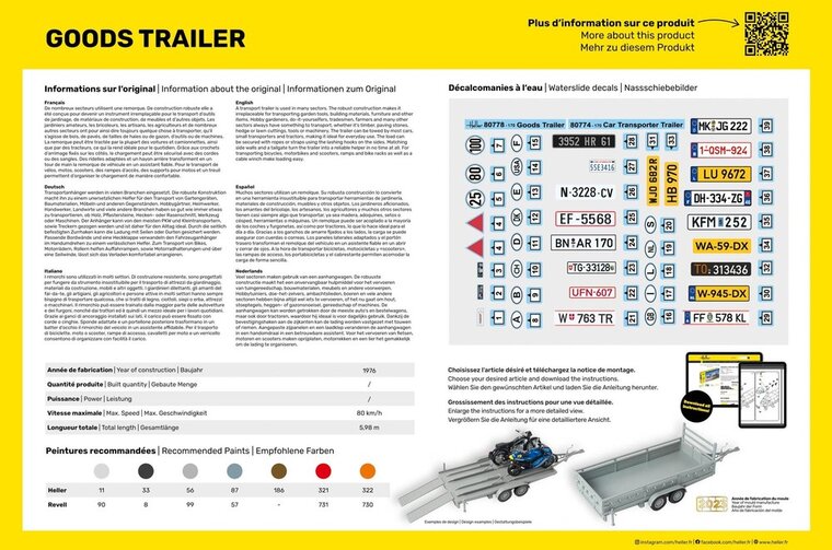 Heller 80778 Goods Trailer 1/24