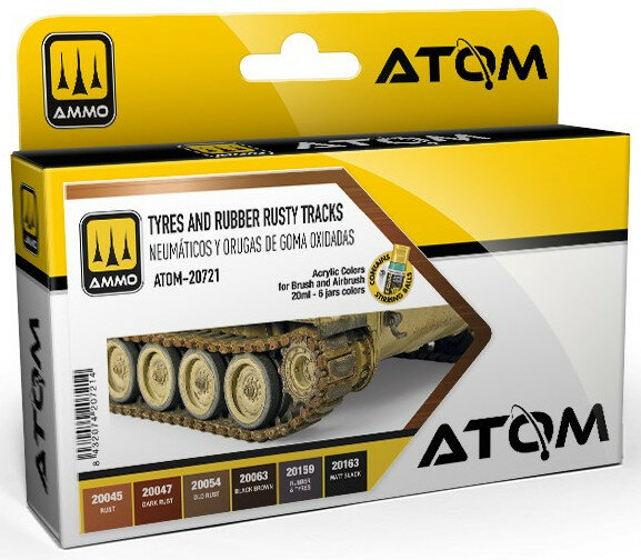 AMMO Mig 20721 ATOM Rubber Tyres and Rusty Tracks