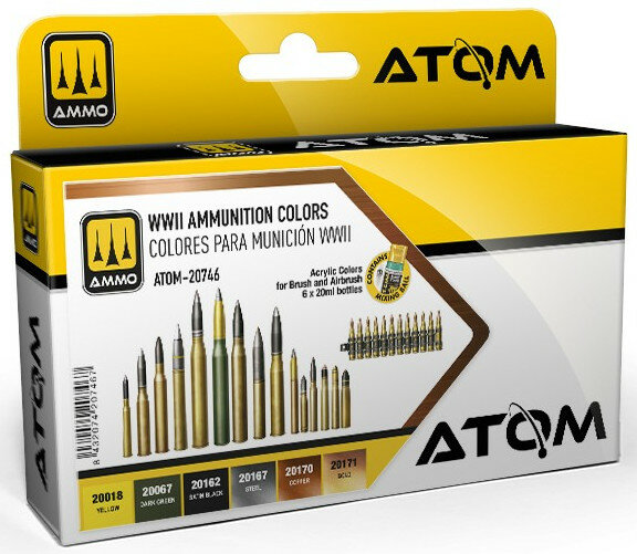 AMMO Mig 20746 WWII Ammunition Colors Paint Set