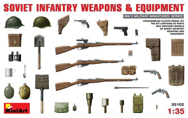 MiniArt Soviet Infantry Weapons &amp; Equipment 1:35 (35102)