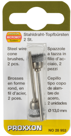 Proxxon Steel Wire Cone Brushes (28953)