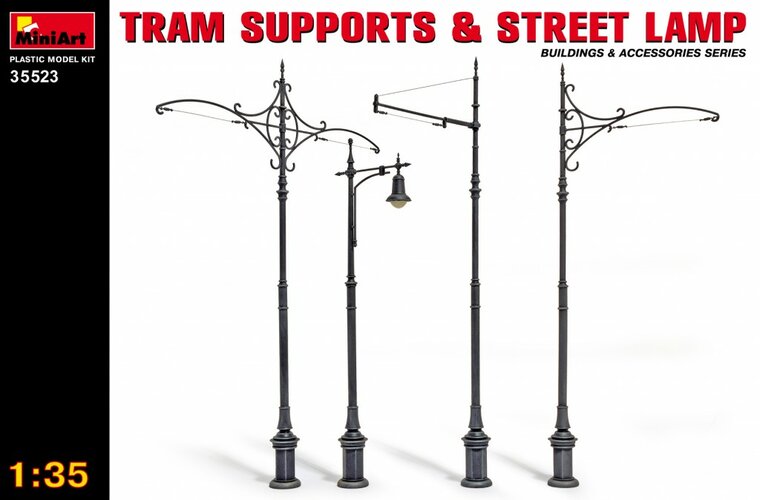 MiniArt Tram Supports &amp; Street Lamp 1:35 (35523)
