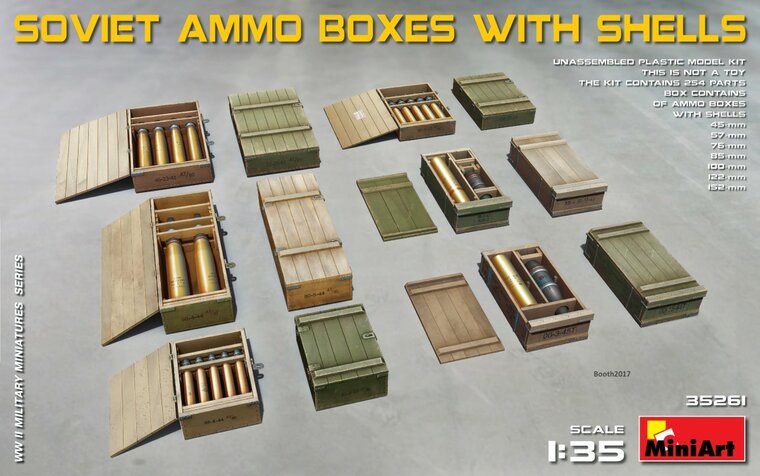 MiniArt Soviet Ammo Boxes with Shells 1:35 (35261)