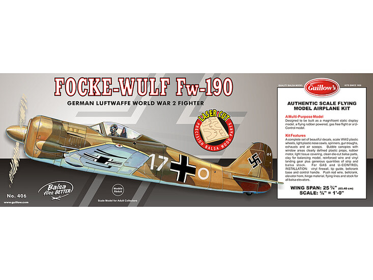Guillows Focke Wulf FW-190 (Kit 406)