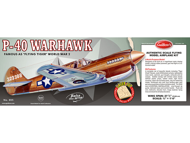 Guillow&#039;s P-40 Warhawk 1:16 (405)