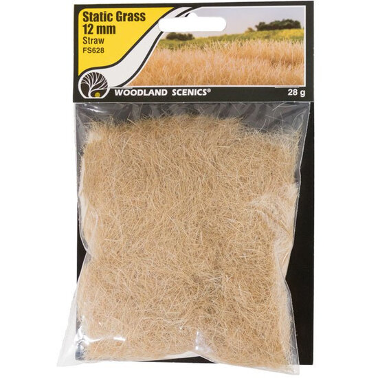 Woodland Scenics Static Grass Straw 12mm #FS62