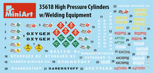 MiniArt 35618 High Pressure Cylinders Welding Equipment 1:35