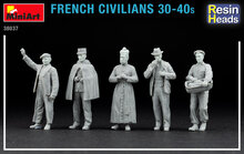 MiniArt 38037 French Civilians &rsquo;30-&rsquo;40s. Resin Heads 1/35