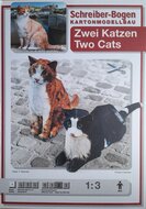 Schreiber Bogen Christmas Two Cats #805 Bouwplaat