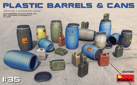 MiniArt Plastic Barrels & Cans 1:35