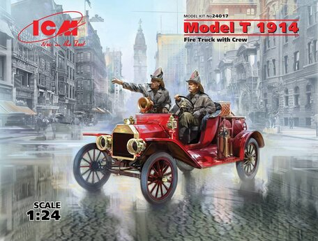 ICM Model T 1914 Fire Truck with Crew 1:24
