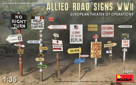 MiniArt Allied Road Signs WWII European Theatre of Operations 1:35