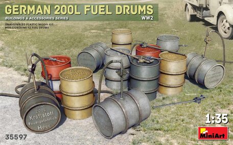 MiniArt German 200L Fuel Drums WW2 1:35