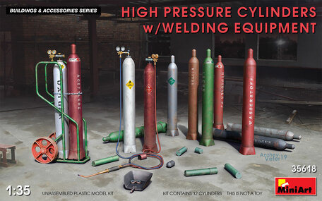 MiniArt High Pressure Cylinders Welding Equipment 1:35