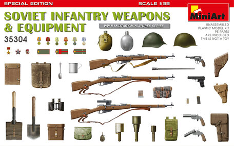 MiniArt Soviet Infantry Weapons & Equipment. Special Edition 1:35