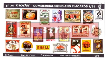 Plus Model Commercial Signs and Placards 1:35