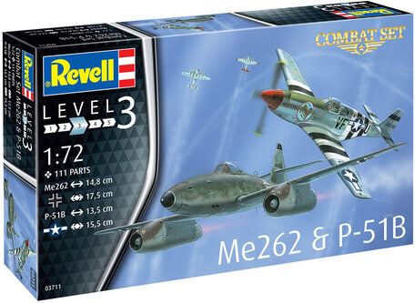 Revell Messerschmitt Me262 & P-51B Mustang Combat Set 1:72
