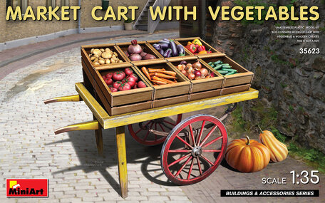 MiniArt Market Cart with Vegetables 1:35