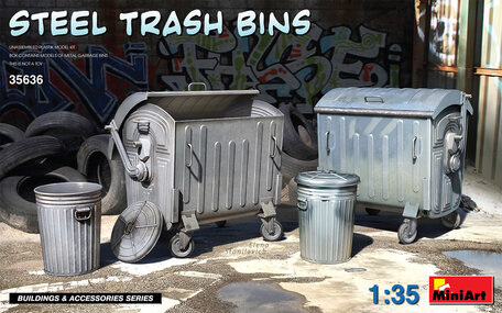 MiniArt Steel Trash Bins 1:35