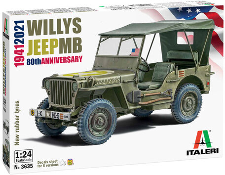 Italeri Willys Jeep MB 80th Anniversary 1:24