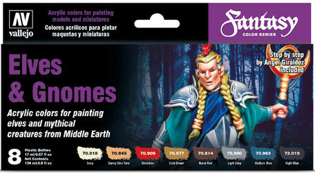  Vallejo Paint Set: Fantasy Elves & Gnomes (70.242)