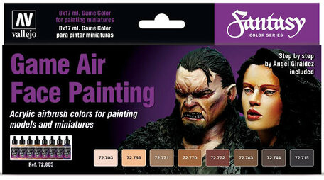  Vallejo Paint Set: Fantasy Game Air Face Painting (72.865)