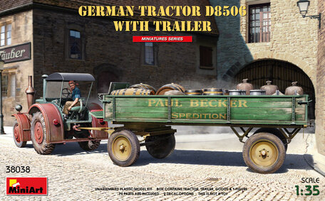 MiniArt German Tractor D8506 with Trailer 1:35
