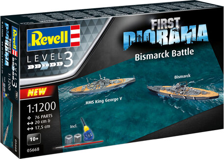 Revell First Diorama Bismarck Battle Set 1:1200