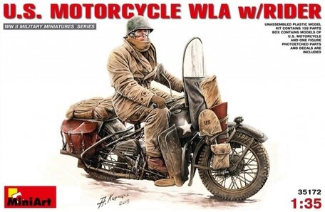MiniArt U.S. Motorcycle WLA with Rider 1:35
